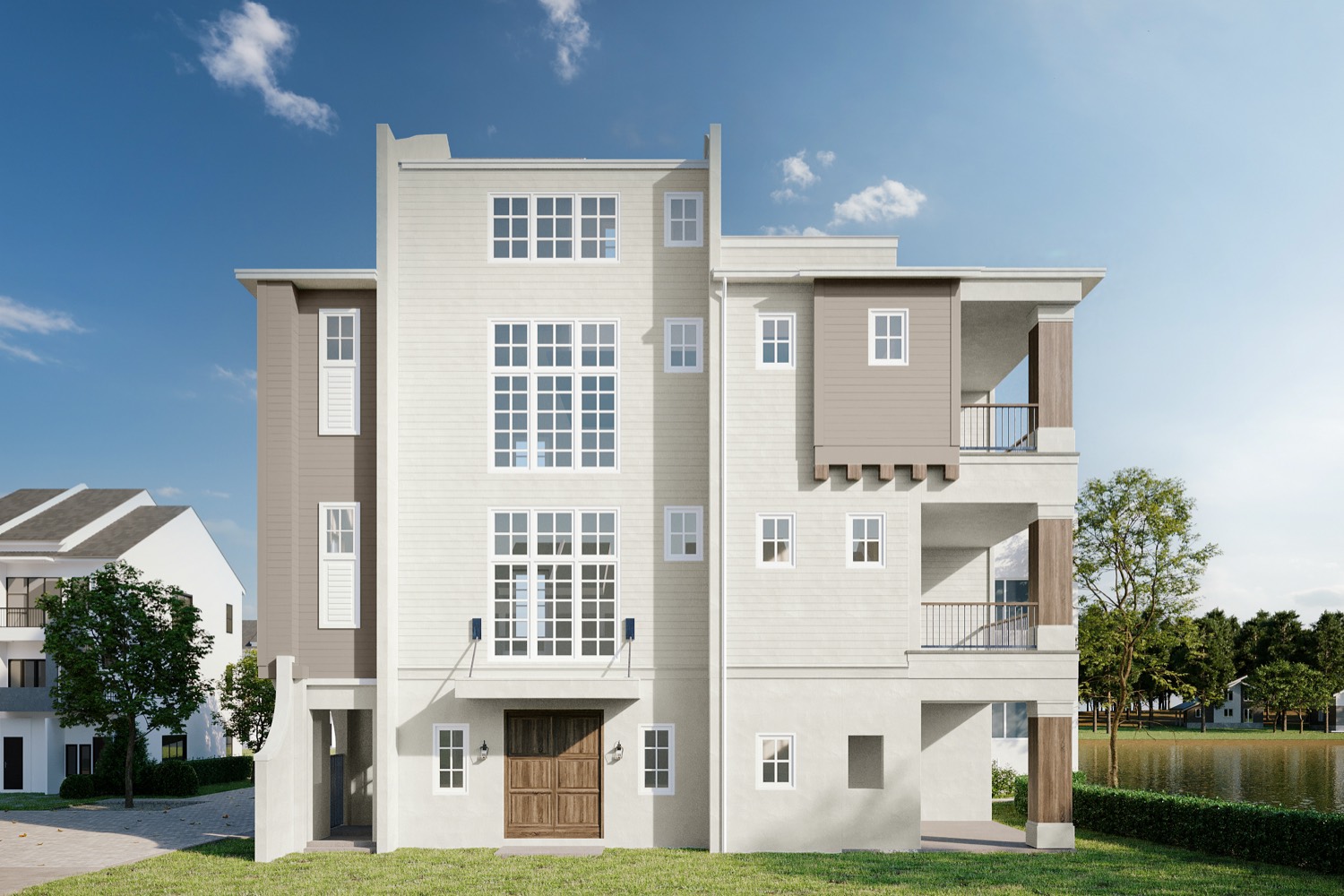 Custom home exterior built by Talbot Custom Homes in Orlando, Florida